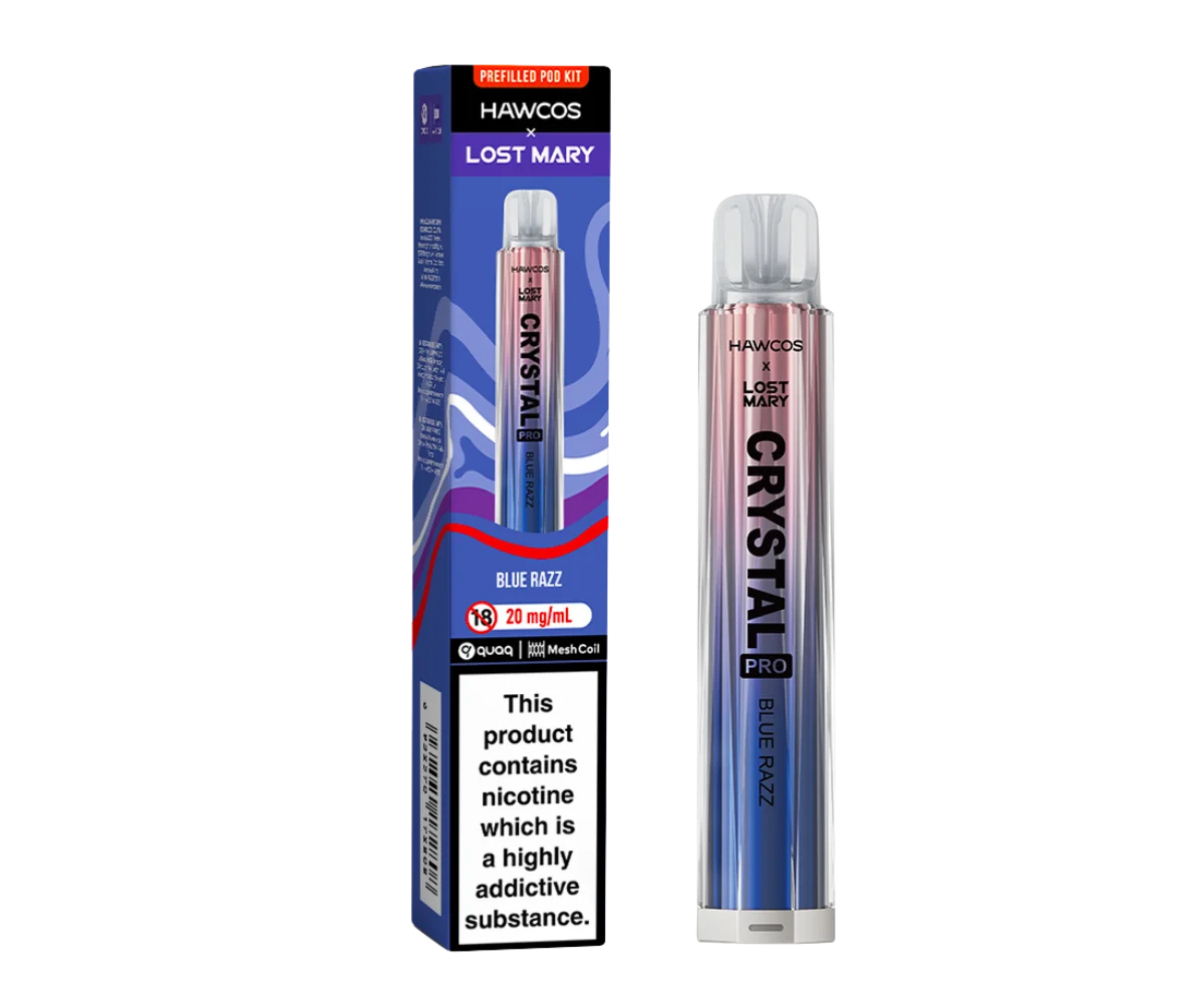 Blue Razz Lost Mary x Hawco Crystal Pro 600 |T2 Vape