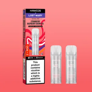 LOST MARY x HAWCOS Crystal Pro Prefilled Pods Strawberry Raspberry Cherry Ice