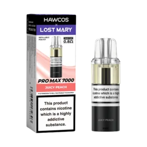 Juicy Peach Lost Mary X Hawcos PRO MAX 7000 PODs