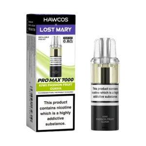 Kiwi Passion Fruit Guava Lost Mary X Hawcos PRO MAX 7000 PODs