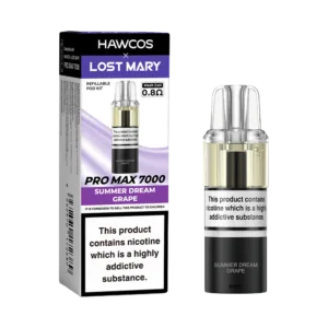 Summer Dream Grape Lost Mary X Hawcos PRO MAX 7000 PODs