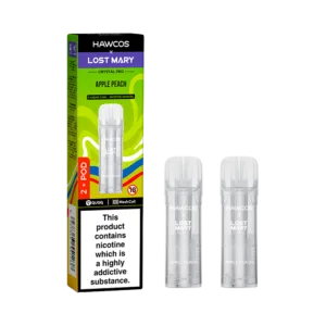 Apple Peach Lost Mary x Hawcos Crystal Pro Prefilled Pods
