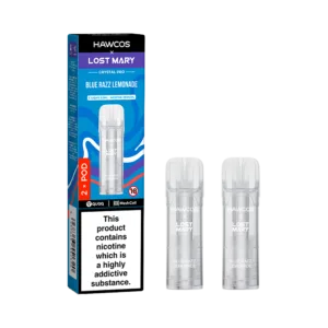Blue Razz Lemonade Lost Mary x Hawcos Crystal Pro Prefilled Pods