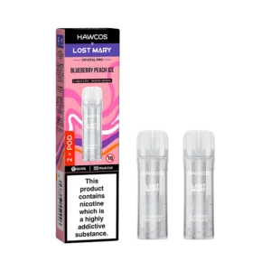 Blueberry Peach Ice Lost Mary x Hawcos Crystal Pro Prefilled Pods