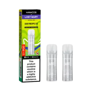 Sour Pineapple ice Lost Mary x Hawcos Crystal Pro Prefilled Pods