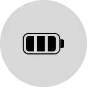 Clearly displayed battery indicator